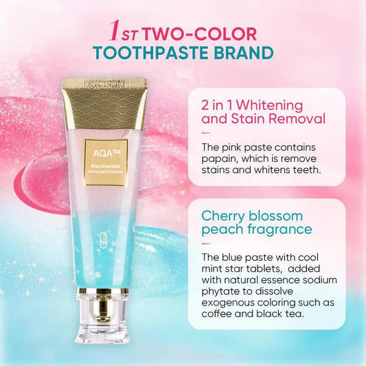 💖🦷 Dentifrice Blanchissant à la Niacinamide - Effet Perle Immédiat, Combat les Taches et Renforce l'Émail ✨📦