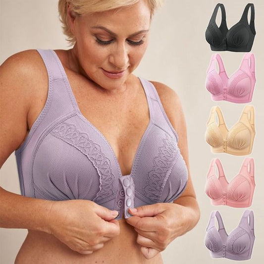 🔥Big Sale 50% OFF🔥Front Button Breathable Skin-Friendly Cotton Bra🎁