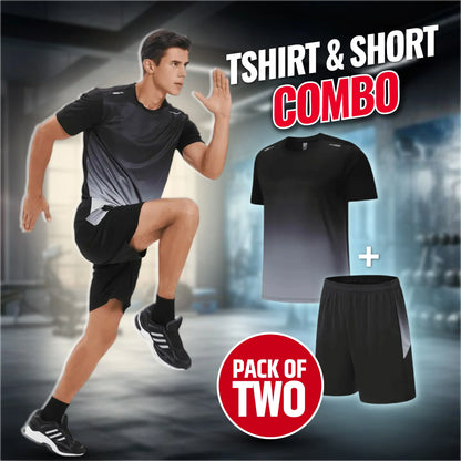 🎁Summer Hot Sale 50% OFF☀️Men’s Loose-Fit Breathable Quick-Drying Athletic T-Shirt & Shorts Tracksuit🏃