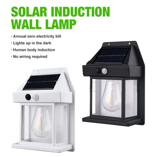 Solar wolfram vegglampe