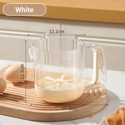 Multifunctional Hand-Pressed Egg Stirring Cup with Measuring Scale