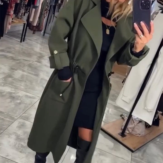 Women's Elegant Long Trench Coat