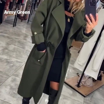 Women's Elegant Long Trench Coat