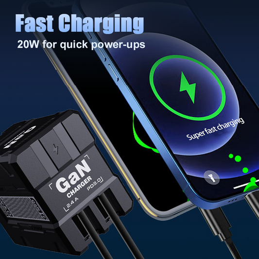 2-Port Retractable Fast Charger