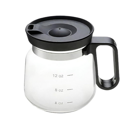 Glass Pot Style Coffee Mug with Lid
