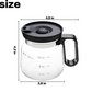 Glass Pot Style Coffee Mug with Lid